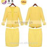Sexy Office Uniform for Lady With Yellow Black Blue Red Color thumbnail-4