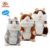 Custom cute talking sound record plush hamster toy for kids