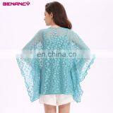 Guangzhou Manufacturer Black Tassel Trim Poncho Blouse thumbnail-3