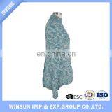 Cyan High O-neck Long Sleeve Women Sweater Tuxedo Design Knitting Fabric thumbnail-1