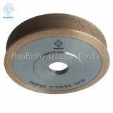 Diamond V-Groove Wheel for Glass Grinding Wheel Diamond Tool Metalworking Bronze Sintering Grinding Wheel