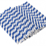 Eco-friendly Paper Straw in Blue Stripes Decorated Paper Drinking Straws 6mm 8mm thumbnail-2