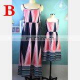 2019 New Summer Flower Family Matching Clothing Mom Girl Long Maxi Dress Mother Daughter Matching Dress thumbnail-2