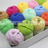 Free Samples Various Colors Soft Worsted Knitting Baby Blended Yarn Crochet Cotton Wool Yarns For Crochet thumbnail-6