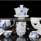 Bird Design Ceramic Tea Set Suit Porcelain Teaset 14 Pcs