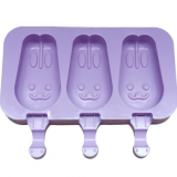New Silicone Ice Cream Mold Popsicle Molds Ice Cube Tray DIY Homemade Cartoon Ice Cream Popsicle Ice Pop Maker Mould With Stick thumbnail-5