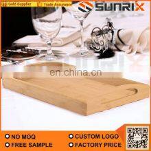 Best Selling Serving Tray Bamboo Wooden Tray With Handles Great for Dinner Trays thumbnail-2