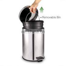 Best Selling Dust Bin Metal Basic Household Bathroom Dust Bin 3L 5L 12L 20L 30L Stainless Steel Stronger Pedal Dust Bin thumbnail-4