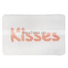 Good quality promotional anti slip custom design microfiber bath mat with words