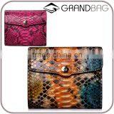 Short Style Color Rare Python Skin Leather Wallet Smart Multifunction Card Holder Two Folder Purse for Women thumbnail-1