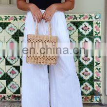 Water Hyacinth Handbag New Arrival Beach Bag Bride Straw Bag, Eco Basket Wholesale thumbnail-2