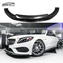 C43 FD Style Carbon Fiber Front Lip Front Bumper Lip For Mercedes-Benz C Class W205 C43 thumbnail-2