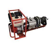 Industrial 5T Gasoline Capstan Winch - 138kg Lightweight, Gravity Brake for Safety thumbnail-2