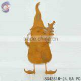 Rustic Metal Gnome Holding Flower Ground Stakes for Garden Decorations thumbnail-5