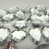 100Pc Drop shape Acrylic Crystal Button Patch Fit Sewing Scrapbooking 14mm NK276
