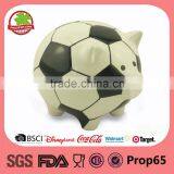 Ceramic Wholesale Piggy Bank Shape Football Design