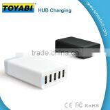 5V 8A 5 Port Desktop USB Charger Multi Port Charging Station Intelligent Chip Fast Charge USB HUB thumbnail-4