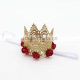 Hot-sales Kids Large Crown Headband Colorful Crown Flower Headband Wh-1795 thumbnail-3