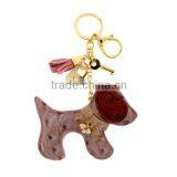 Ostrich Dog Lilac Gold Keychian thumbnail-1