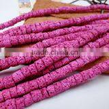 Natural Coral Dyed Beautiful Color Loose Cylinder Beads thumbnail-1