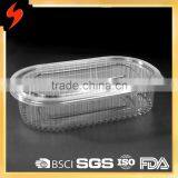 Hot Sale Food Grade PET 900ml Transparent Food Container With FDA Certificate