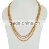 Bollywood Indian Style Amazing Gold Plated 3 Line String Set thumbnail-1