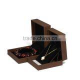 Custom Brown New Design Plastic Necklace Jewelry Box thumbnail-2