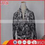 Bottom Print Cut Flannel Fleece Bathrobe thumbnail-4