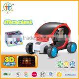Battery Operated 3D Flashing Light Universal Function Cartoon Car Toys Best Gift for Kids thumbnail-2
