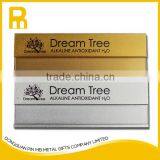 Aluminum name tag/best selling gold color name tag/ engraving namebadges/metal name badges