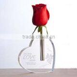 Popular Gift Heart Shape Beautiful Crystal Vase