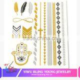 Hot New Product Body Art Temporary Feature Gold Flash Tattoo