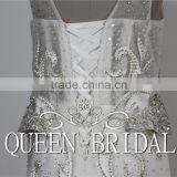 Real Sample Mermaid Heavy Beaded Plus Size Wedding Dress Crystal Embroidery thumbnail-6