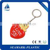 2016 New Promotinal Custom Molded Heart Shaped Keyring Rubber