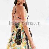 Printing 2016 New Designer Sexy With Strapy Back Bohemian Style Mini Dress for Women thumbnail-3