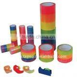 Hot Sale 1" Core BOPP Stationery Tape With Various Colors and Plastic Core thumbnail-1