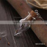 8 Designs DIY Creative Drift Bottles Glass Pendant Necklace Dandelion Necklace thumbnail-4