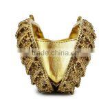 Hard Metal Box Gold Stone Clutch Evening Bag Pumpkin Woman Handbags Fashion Ladie Fancy Purses(8792A-G) thumbnail-4