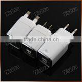 US UK EU Plug 5V 2.4A Dual USB Travel Charger White thumbnail-2