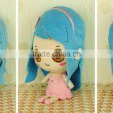 Carephilly Authorize Customize Stuffed Human Doll Long Hair Girl 4.65" Soft Plush Toy For Branding thumbnail-5