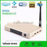 Hot Selling Android tv Box S905x A3 4K*2K Dual Band Wifi