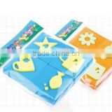 cheap cartoon eva DIY stationery kids toy stamps with opp bag