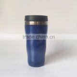 Colorful Travel Mug With Slim Waist Design ,plastic Outer Stainless Stell Inner thumbnail-2