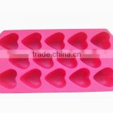 heart shape food grade silicone ice cube tray