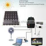 Solar Home System With 60W Solar Panel and Rechargeable Battery 4pcs LED Lamps Also Power for Fan and TV and Digital Products