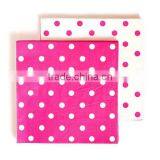 Reversible Dark Pink Polka Dot Napkins Polka Dot Napkins Pkt 20