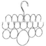Axis Scarf Hanger, No Snag Storage for Scarves, Ties, Belts, Shawls, Pashminas, Accessories - 18 Loops, Chrome