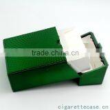 Green Embossed Wave Shape Plastic Cigarette Case for 20s Kind Size 85mm Cigarette Pack Holder thumbnail-3