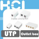 1 / 2 Port RJ45 Surface Mount Box with Icon Hole