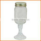 Wholesale Glass Mason Jar With Stem and Lid thumbnail-1
